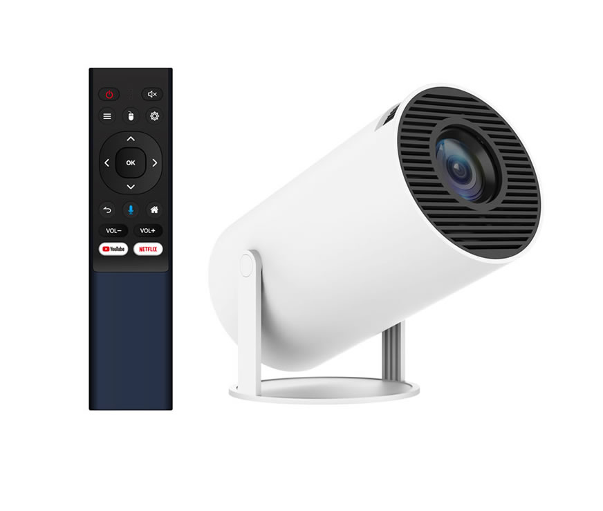 ISMARTX10 Smart Projector, 720P HD Short Focus Projector, Ultra Quiet Home Theater Projector for TV Watching, Gaming, Music & Movie